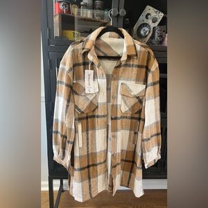 Long flannel coat